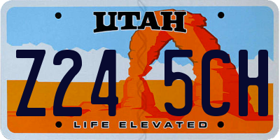 UT license plate Z245CH