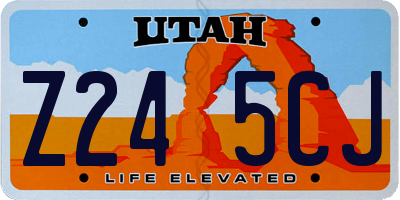UT license plate Z245CJ