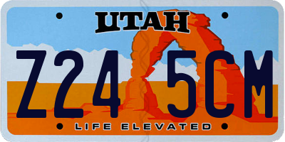 UT license plate Z245CM