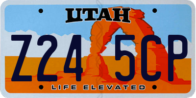 UT license plate Z245CP