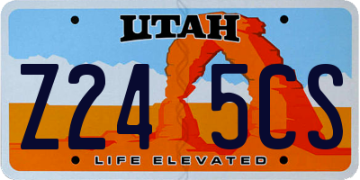 UT license plate Z245CS