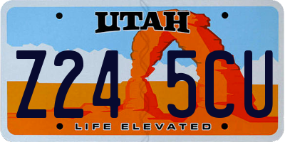 UT license plate Z245CU