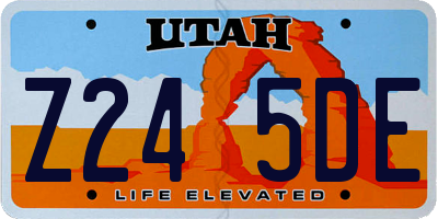 UT license plate Z245DE
