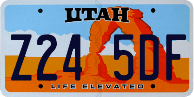 UT license plate Z245DF