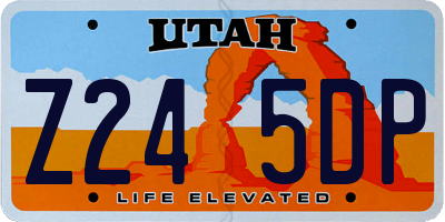 UT license plate Z245DP