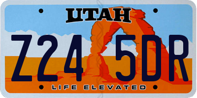 UT license plate Z245DR