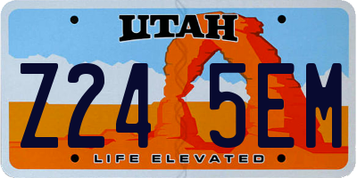 UT license plate Z245EM
