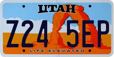 UT license plate Z245EP