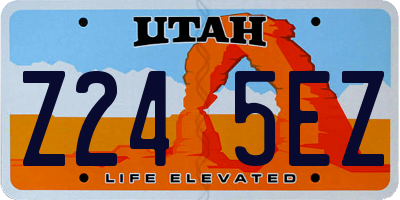 UT license plate Z245EZ