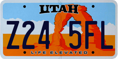 UT license plate Z245FL