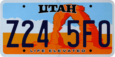UT license plate Z245FO