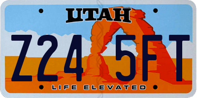 UT license plate Z245FT