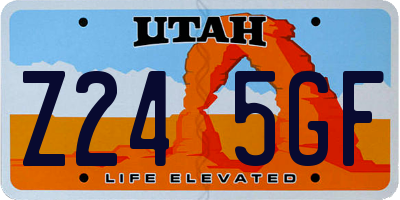 UT license plate Z245GF