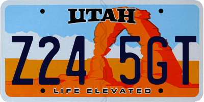 UT license plate Z245GT
