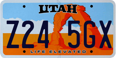 UT license plate Z245GX