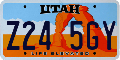 UT license plate Z245GY