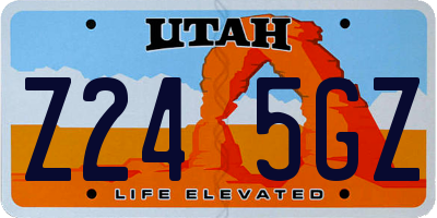 UT license plate Z245GZ