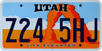 UT license plate Z245HJ