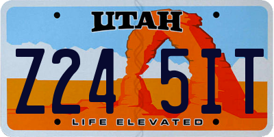 UT license plate Z245IT