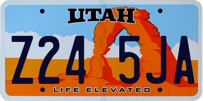UT license plate Z245JA