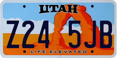 UT license plate Z245JB