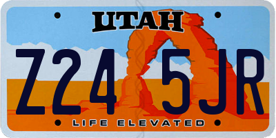 UT license plate Z245JR