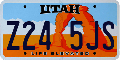 UT license plate Z245JS