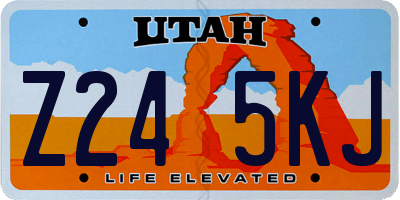 UT license plate Z245KJ