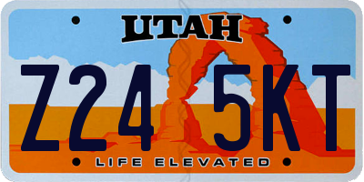 UT license plate Z245KT