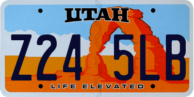UT license plate Z245LB
