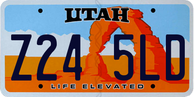 UT license plate Z245LD