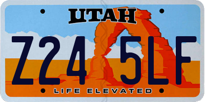 UT license plate Z245LF