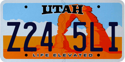 UT license plate Z245LI