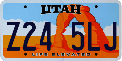 UT license plate Z245LJ