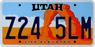 UT license plate Z245LM
