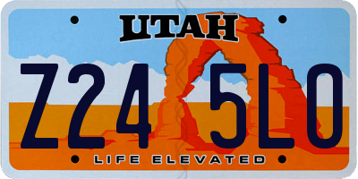UT license plate Z245LO