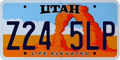 UT license plate Z245LP