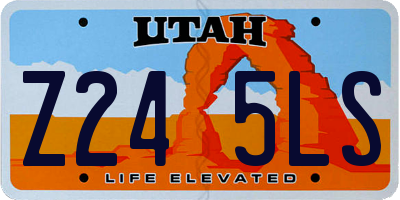 UT license plate Z245LS