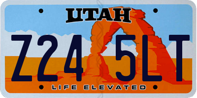 UT license plate Z245LT