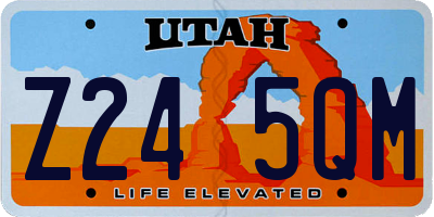 UT license plate Z245QM