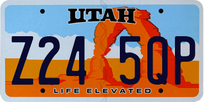 UT license plate Z245QP