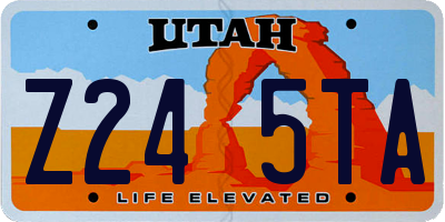 UT license plate Z245TA