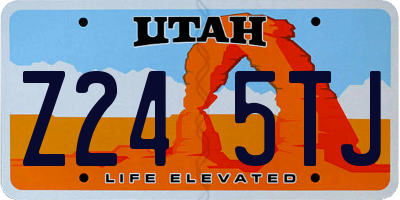 UT license plate Z245TJ