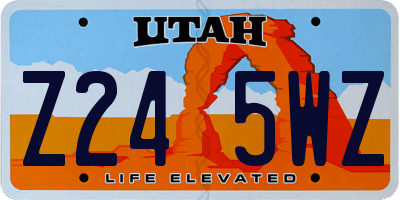 UT license plate Z245WZ