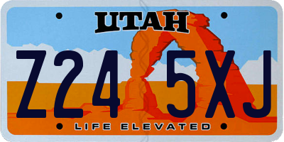 UT license plate Z245XJ