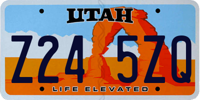 UT license plate Z245ZQ