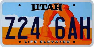 UT license plate Z246AH