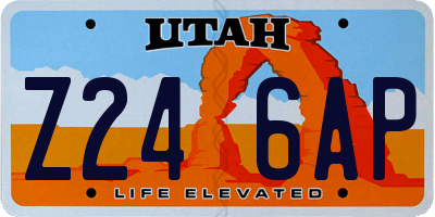 UT license plate Z246AP