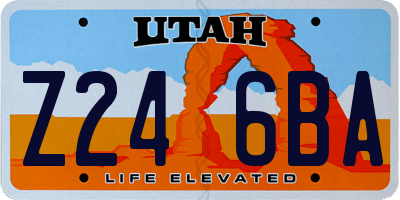 UT license plate Z246BA