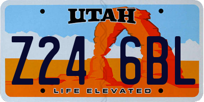 UT license plate Z246BL